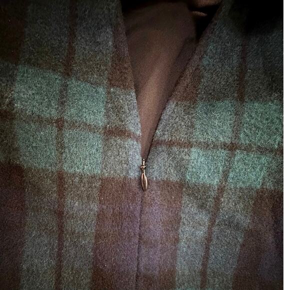 Tuckernuck Blackwatch Plaid Faye Blouse Plaid Wool Ruffle Bow Back Preppy SZ M - Picture 15 of 16